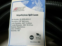 5/8″ x 10-Feet Black Poly Corrugated Split Wire Loom Protective Tubing
