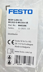 NEW FESTO NEDY-L2R1-V1-M12G5-U-M12G4-5R / NEDYL2R1V1M12G5UM12G45R / 8005306