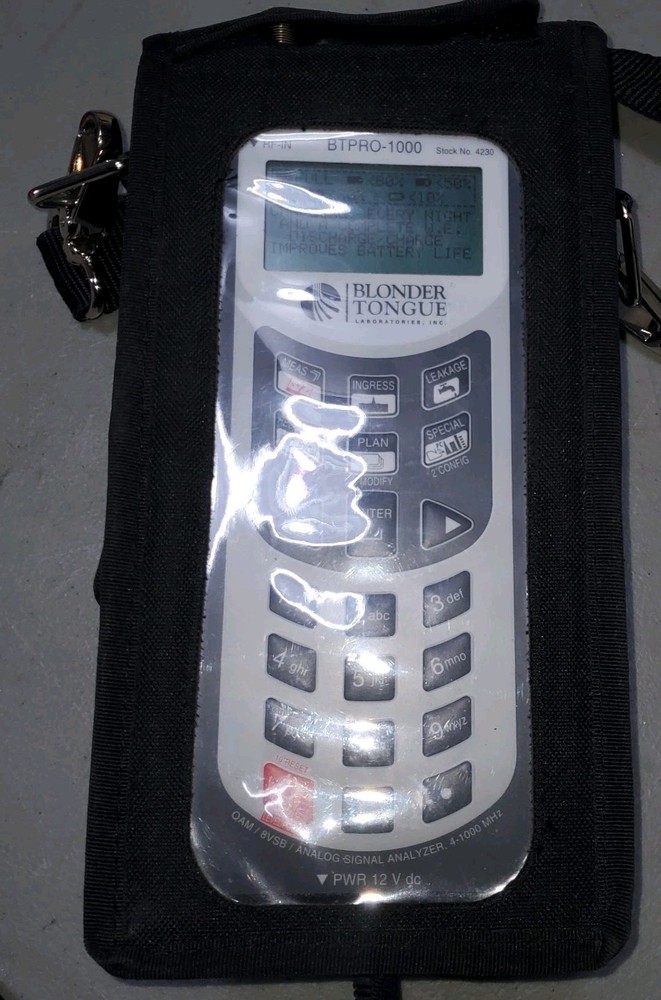 Blonder Tongue Model BTPRO 1000 Signal Analyzer for QAM/8VSB/NTSC 4-1000 MHz