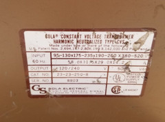 23-23-250-8 SOLA Electric Constant Voltage Transformer Type CVS -Next Day Option