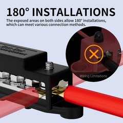 275A Bus Bar Car Audio Bus Bar Battery Positive Terminal and Ground Bus Bar