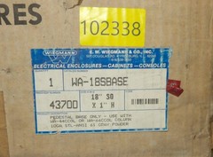 NIB Weigmann WA-18SBASE 18″ x 18″ Control Panel Base + 1 Year Warranty