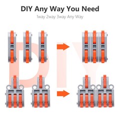 32Pcs Lever Wire Connectors, DIY Mini Compact Splicing Assortment Quick…