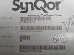 1 Lot of 10 SynQor NQ20W20ETC20NNS-G DC-DC Convertor, Power Module, 102878