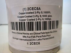 General Purpose Barrier Lead Security Seal Wire Brass/Copper Coated 1000 Ft