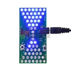 Electronic Hourglass DIY Kit Funny Practice Soldering Kit w/ LED DC Power Cable