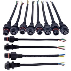 40cm Waterproof Male & Female Plug Wire Connector Cable Electrical Wire 2-8Pin