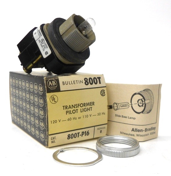 ALLEN BRADLEY OILTIGHT TRANSFORMER PILOT LIGHT CONTROL UNIT 800T-P16, SERIES B