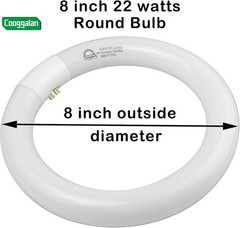 FC8T9 CW 22W Cool White Circular Fluorescent Light Bulb Round T9 22 Watt
