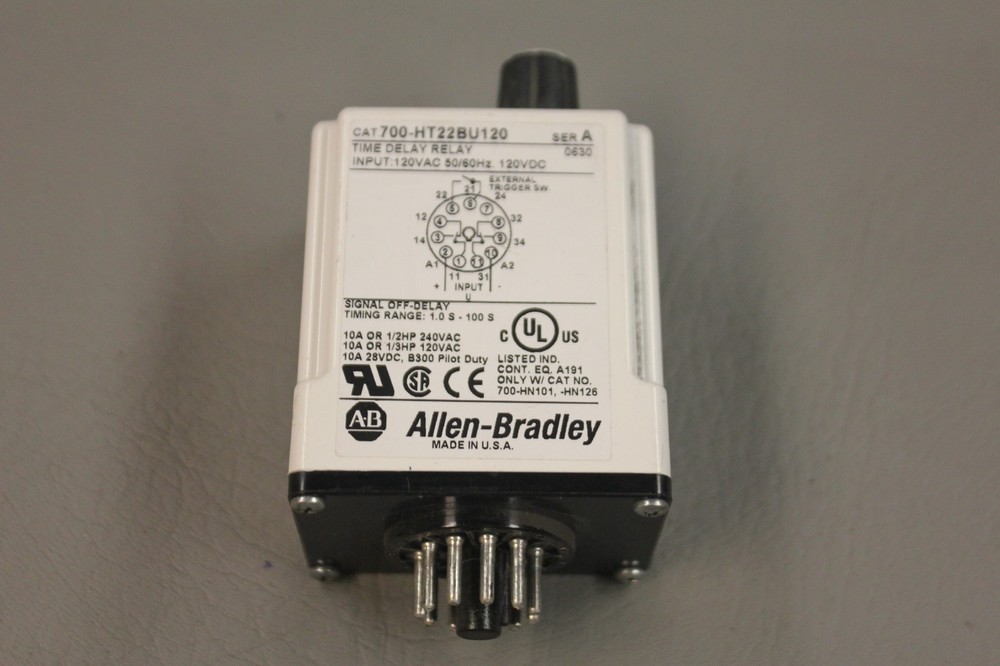 ALLEN BRADLEY 700-HT22BU120 SER A 120 VDC TIME DELAY RELAY