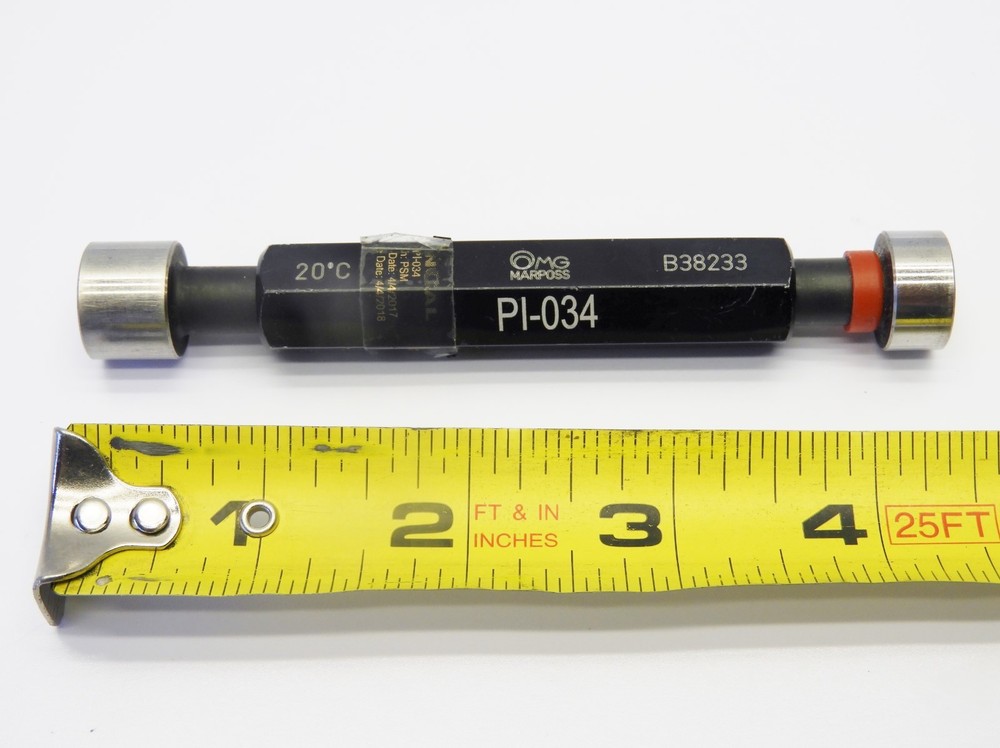MG Marposs GO NO-GO Plug Gauge PI-034 P-0.050 16mm NP+0.050 B38233