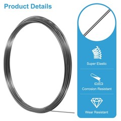 33 Feet Shape Memory Pre-trained Wire, 0.8mm Elastic Spring Steel Wire