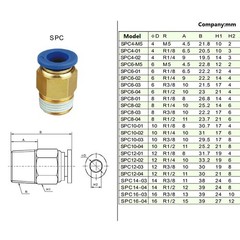 PC Pneumatic Male Thread Adaptor Pipe Push Fit Straight Quick Connectors Fitting