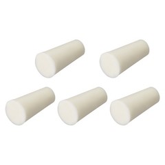8-12mm Beige Drilled Silicone Stopper Plugs for Flask Test Tube Stopper 5pcs