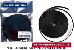 25ft – 1/2 inch PET Expandable Braided Sleeving – Black – Alex Tech Braided Cabl