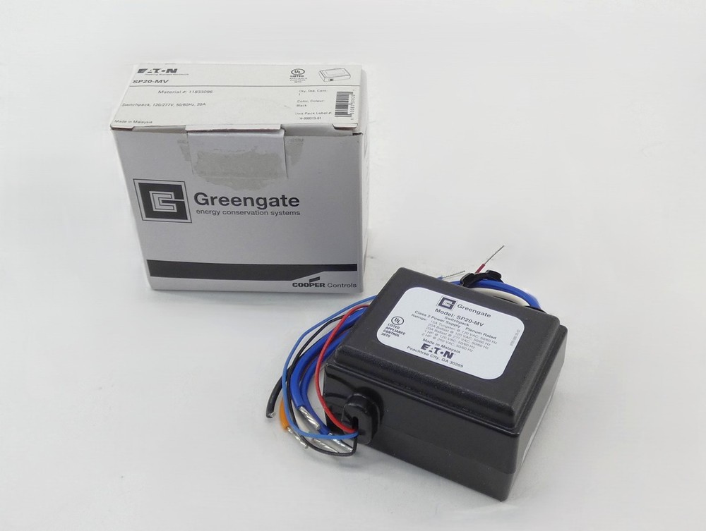 Eaton SP20-MV Cooper GreenGate Power Switchpack 120/277V 20A – NEW Surplus!