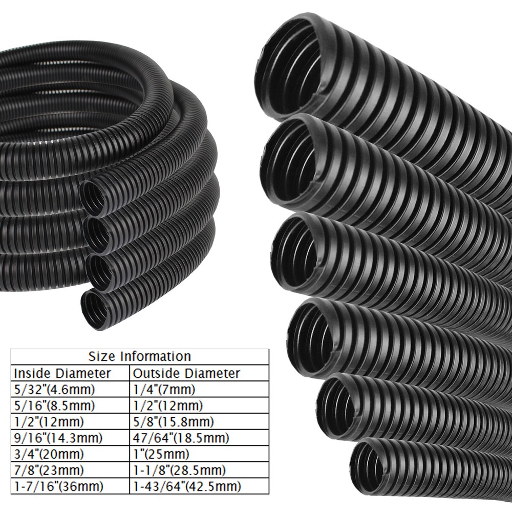 Flexible Split Wire Loom Tubing Conduit Sleeve Cover Cord Cable Sleeve Wires Lot