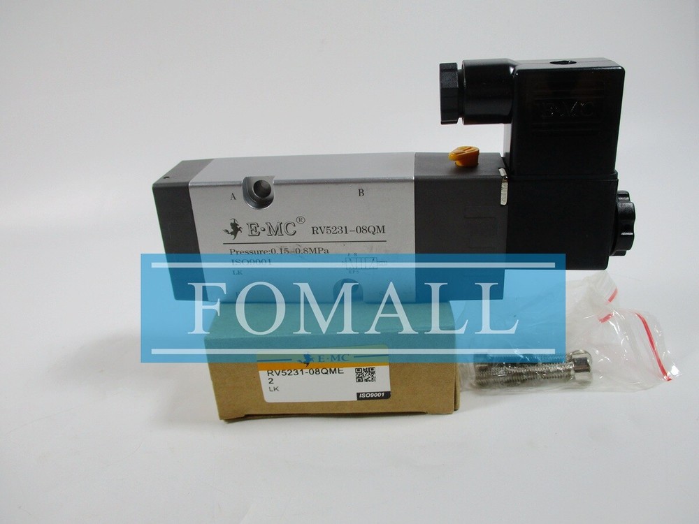 1Pcs New For EMC solenoid valve RV5231-08QM DC24V AC220V