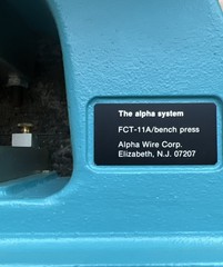 Alpha Wire Corporation FCT-11A Benchtop Bench Press System New inBox With Manual