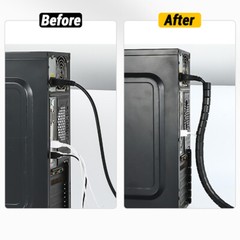 Spiral Wrap Cable Binding Tidy Leads on TV / PC / Home Cinema / CCTV Wires Hide