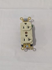 Hubbell Straight Blade Duplex Receptacle: NEMA 5-20R, 20 Amps HBL5352I