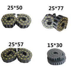2PCS R28/R38/R55 Drag Chain Wire Carrier Plastic Semi Close/Open Type Cable 1M