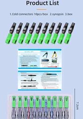 100Pcs Splicer Fiber Optic Connector For SC-APC SC-UPC FTTH Embedded Leather