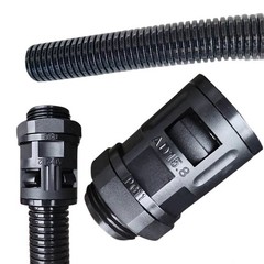 Corrugated Cable Conduit Connector Joint for Black Cable Tidy Tube & Trunking