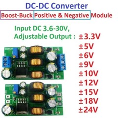 1/2Pcs DC Positive Negative Dual Output Power Supply Boost-Buck Converter Module
