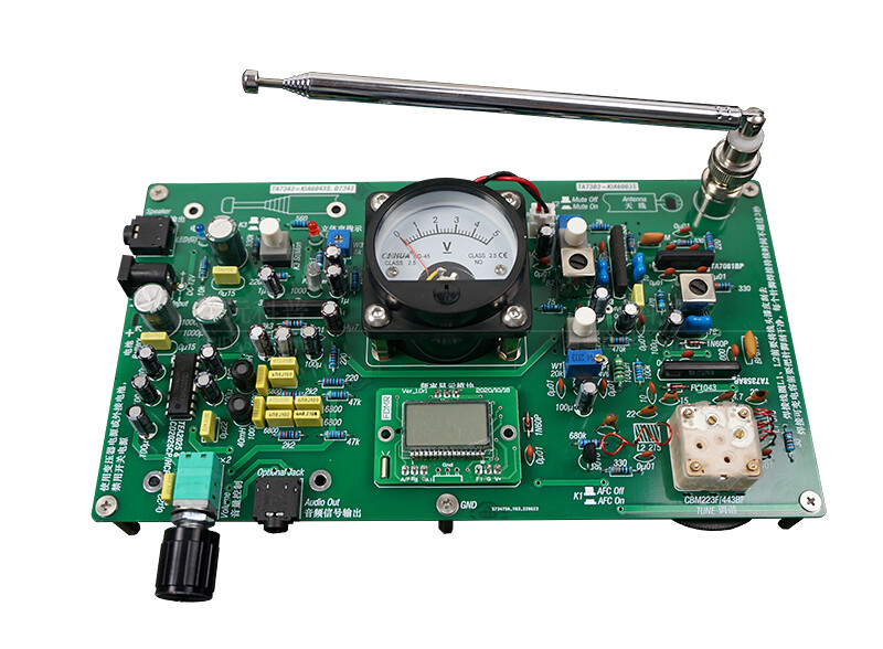 88~108MHz Digital FM Module Stereo Radio Receiver Circuit Board DIY Kit w/Meter