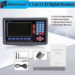 2 Axis LCD Digital Readout DRO 10″ 40″ Glass Linear Scale Encoder Sensor kit