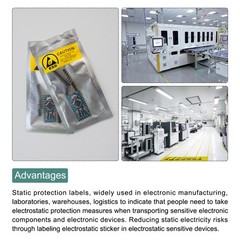 50pcs ESD Static Sticker Label 1.8Inch for Electrostatic Sensitive Devices