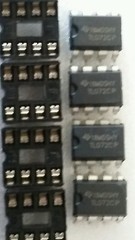 4 x Texas Instruments TL072CP TL072 and 8 pin dip socket USA Seller
