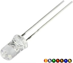 70pcs 7 Colors 3mm LED Diodes White Warm White Red Blue Green Yellow Orange