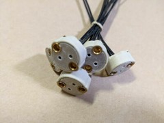 5pcs MR11 MR16 G6.35 Wire Connector Bulb Lamp Holder Base Socket