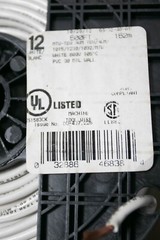 White TEW MTW 12awg 65/30 600v PVC Wire 500 Ft