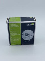 Leviton 9726-C Porcelain Lampholder 660W 125V White With Outlet Power Inlet