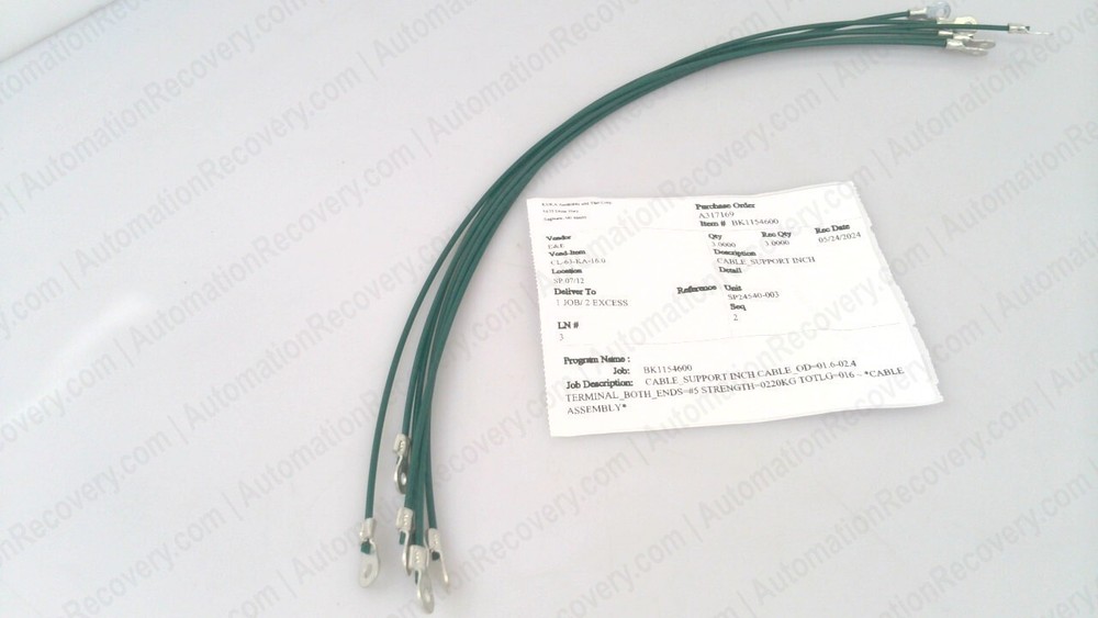 CARR LANE CL-63-KA-16.0 PACK OF 6, DOUBLE ENDED CABLE ASSEMBLIES, NEW* #337446