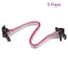 5 Pack Long 30CM 2MM Flat Ribbon Cable IDC 12 Pin Connector