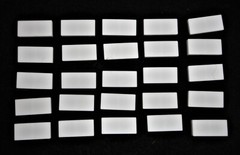 LOT OF FIFTY (50) ALUMINA CERAMIC DOUBLE SAMPLE PANS No.: 391