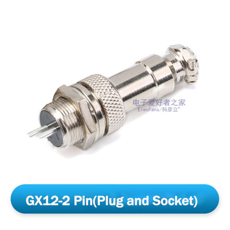 GX12 Aviation Plug Cable Connector 2 3 4 5 6 8 Pin Metal Male Female Panel 12mm