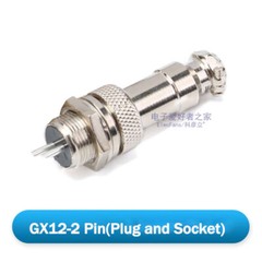 GX12 Aviation Plug Cable Connector 2 3 4 5 6 8 Pin Metal Male Female Panel 12mm