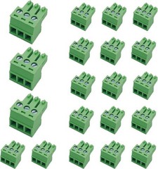 3.81mm 3 Pin Phoenix PCB Screw Terminal Block Plug Connec Size: 3 Pin (20 Pcs)
