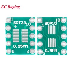 10pcs SOP10 SOT23 to DIP SMD Turn DIP10 0.55mm/0.95mm Pitch Adapter Board PCB