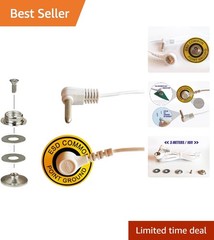 Universal ESD Grounding Snap Kit with 16ft Grounding Cord for Safe Workspaces