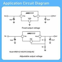 1.2V/1.5V/1.8V/2.5V/3.3V/5.0V Voltage Regulator Chip AMS1117 Series Low Dropout