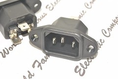 1pcs – SCHURTER IEC Inlet C14 Socket AC 10A 250VAC – 6162.0058