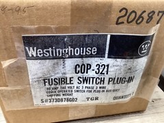 Westinghouse 373D878G02 Fusible Bus Plug Busway COP-321 240V 30A #06F85PR6*CO