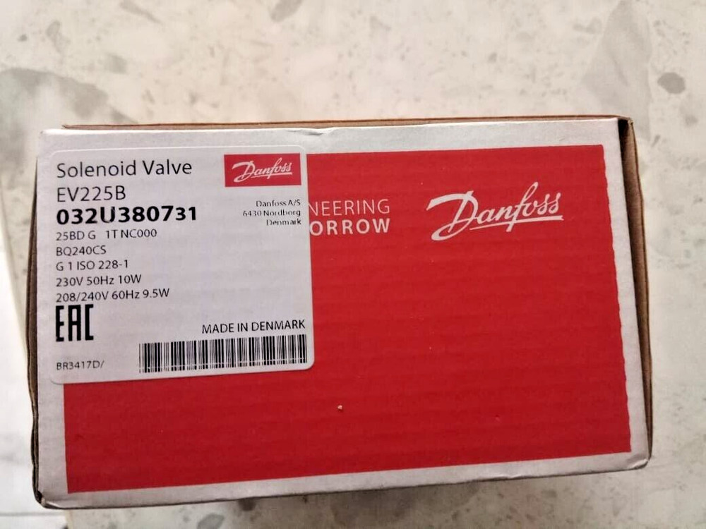 1PC- Danfoss 032U380731 Solenoid valve, EV225B, Function: NC, G, 1, 6.000 m³/h