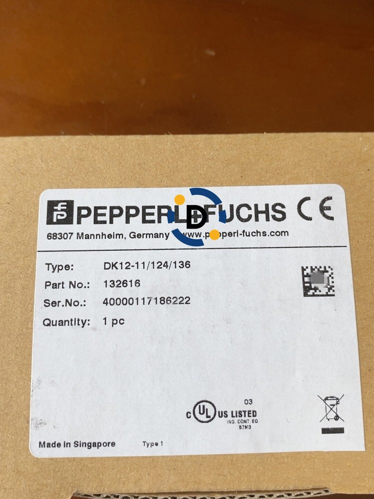 New PEPPERL+FUCHS DK12-11/124/136 132616 Color-coded sensor